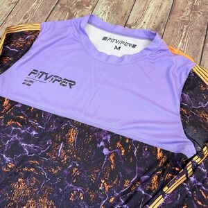 Pit Viper High Speed Off Road Jersey Mens Medium Purple Marble Long Sleeve
